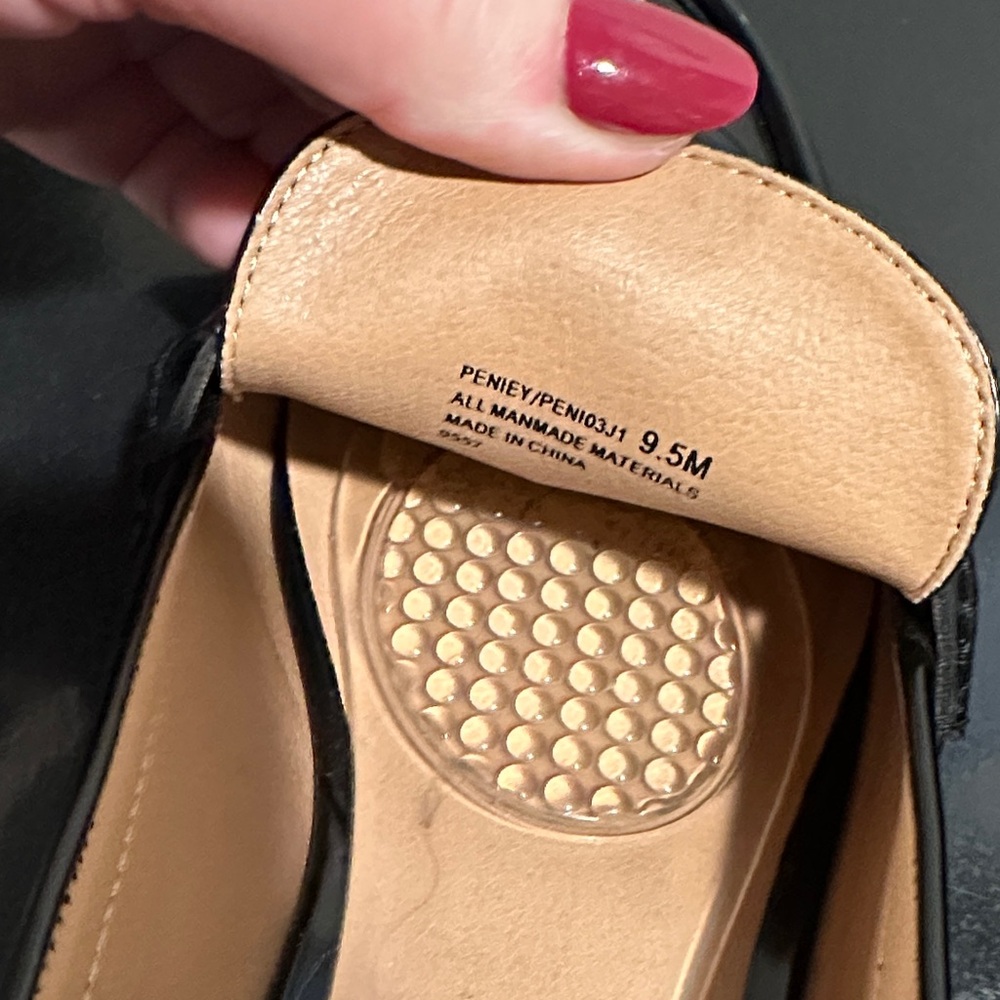 Madden Girl Black Patent Slingback Loafers 9.5 - Picture 8 of 9